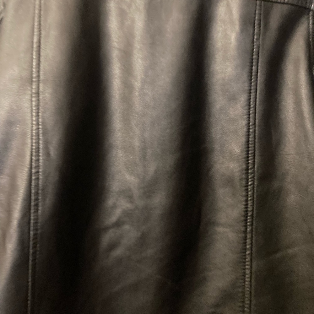 Colebrook Black Leather Button Down Jacket (M) - image 7